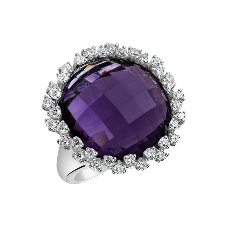 Diamond rings with Amethyst Kirkland