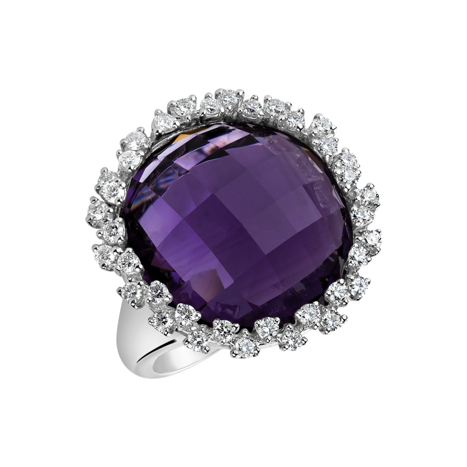 Diamond rings with Amethyst Kirkland