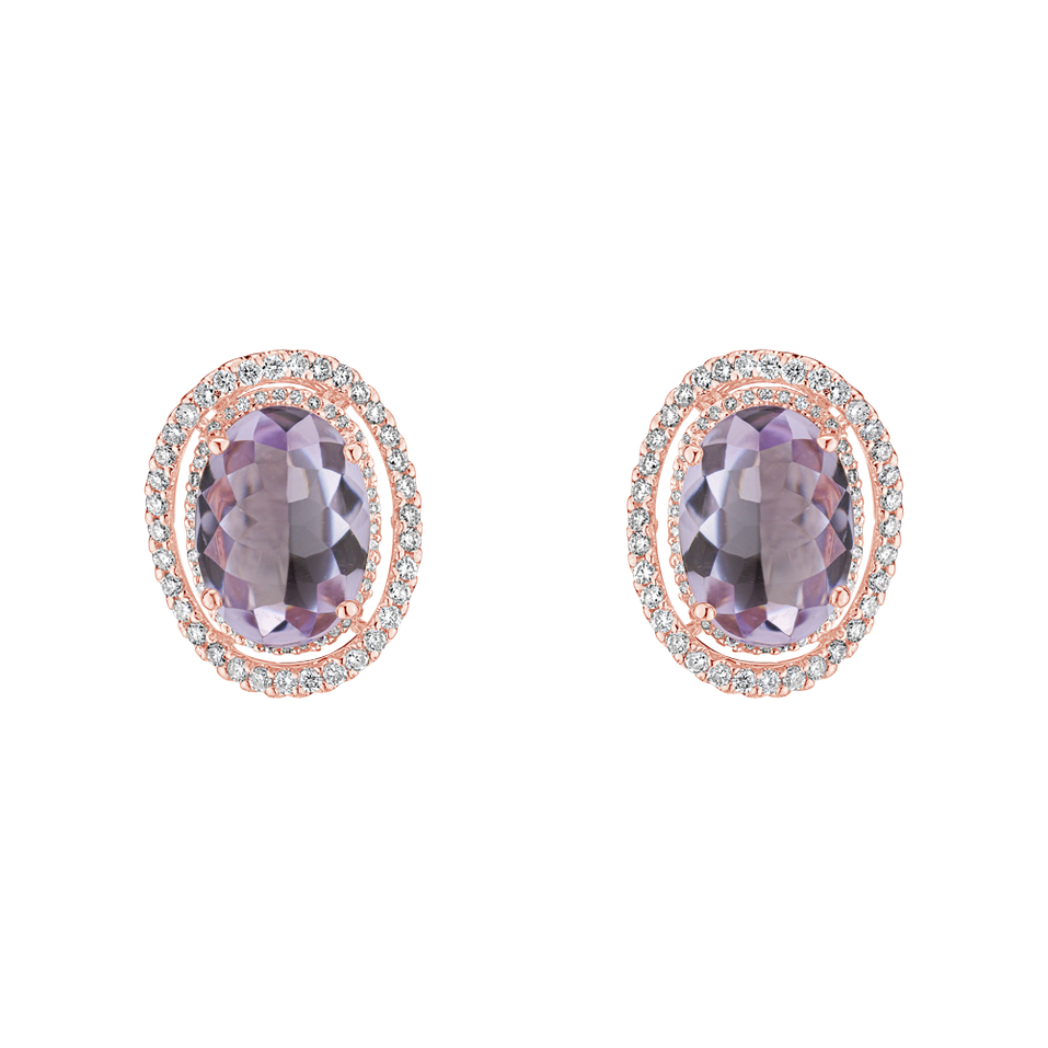 Diamond earrings with Amethyst Concentration