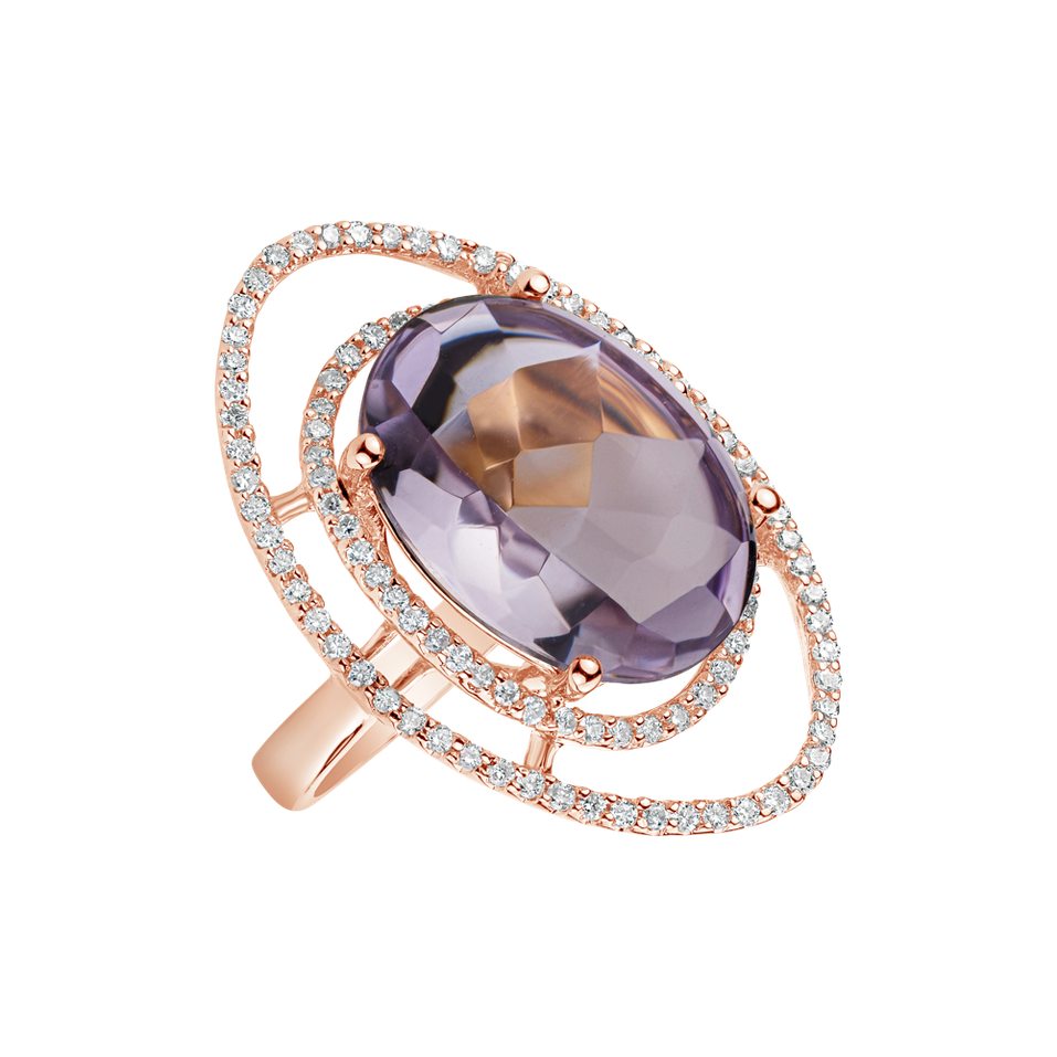 Diamond rings with Amethyst Master Mind