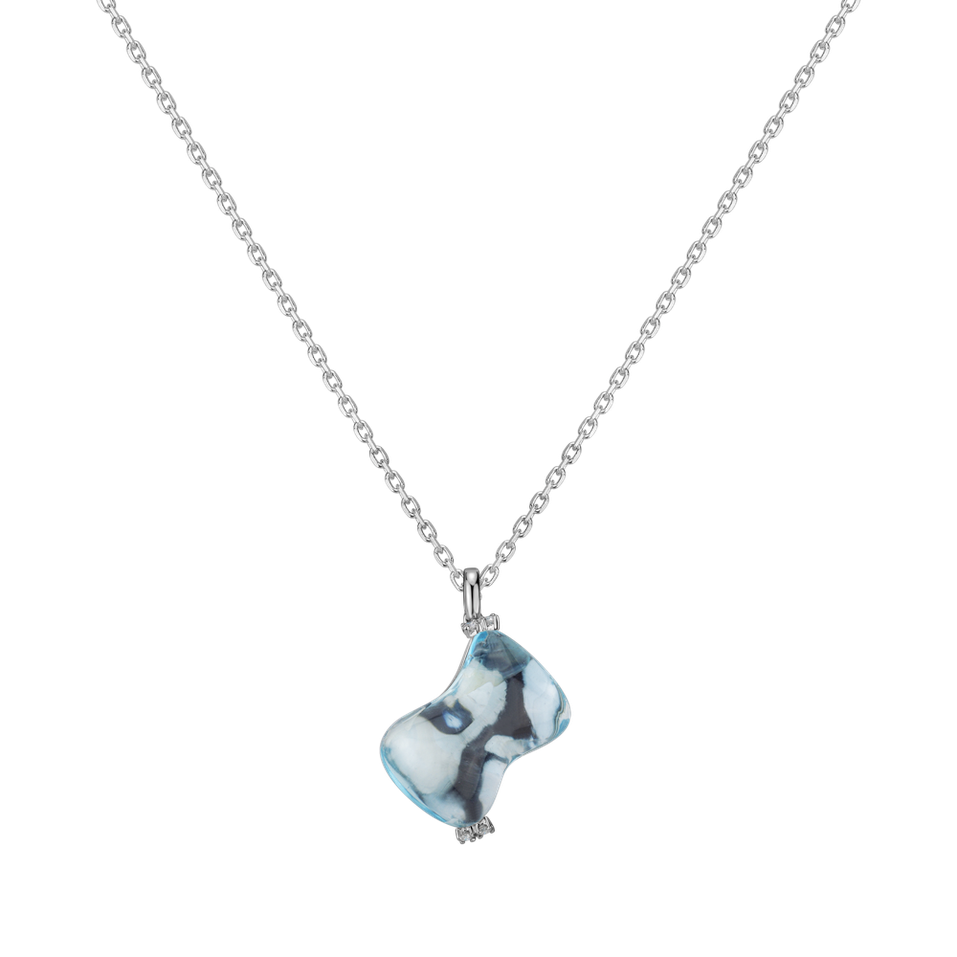 Diamond pendant with Topaz Auriga