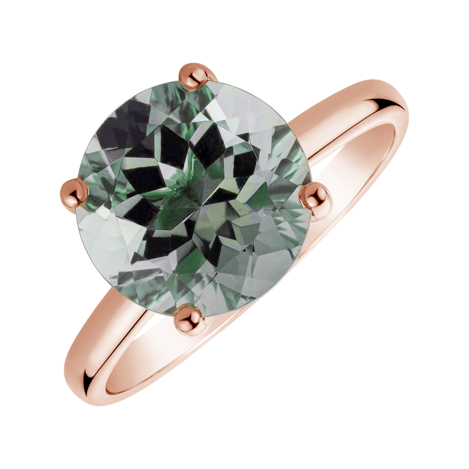 Ring with Amethyst Green Bonbon