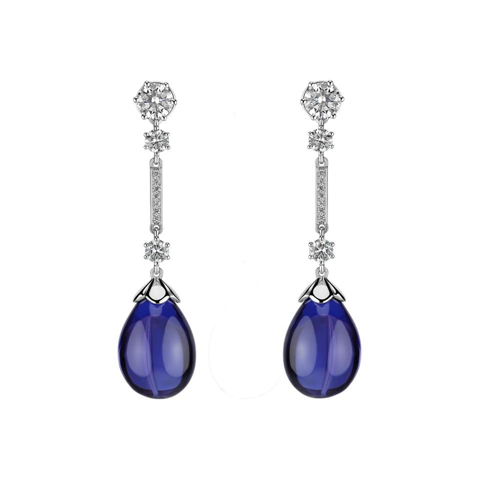 Diamond earrings with Tanzanite Kingdom of Sadness