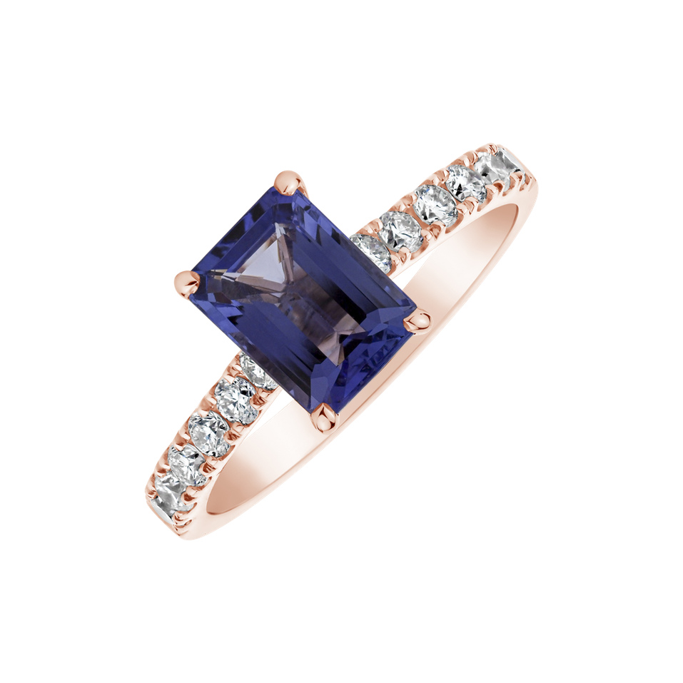 Diamond ring with Sapphire Divine Love