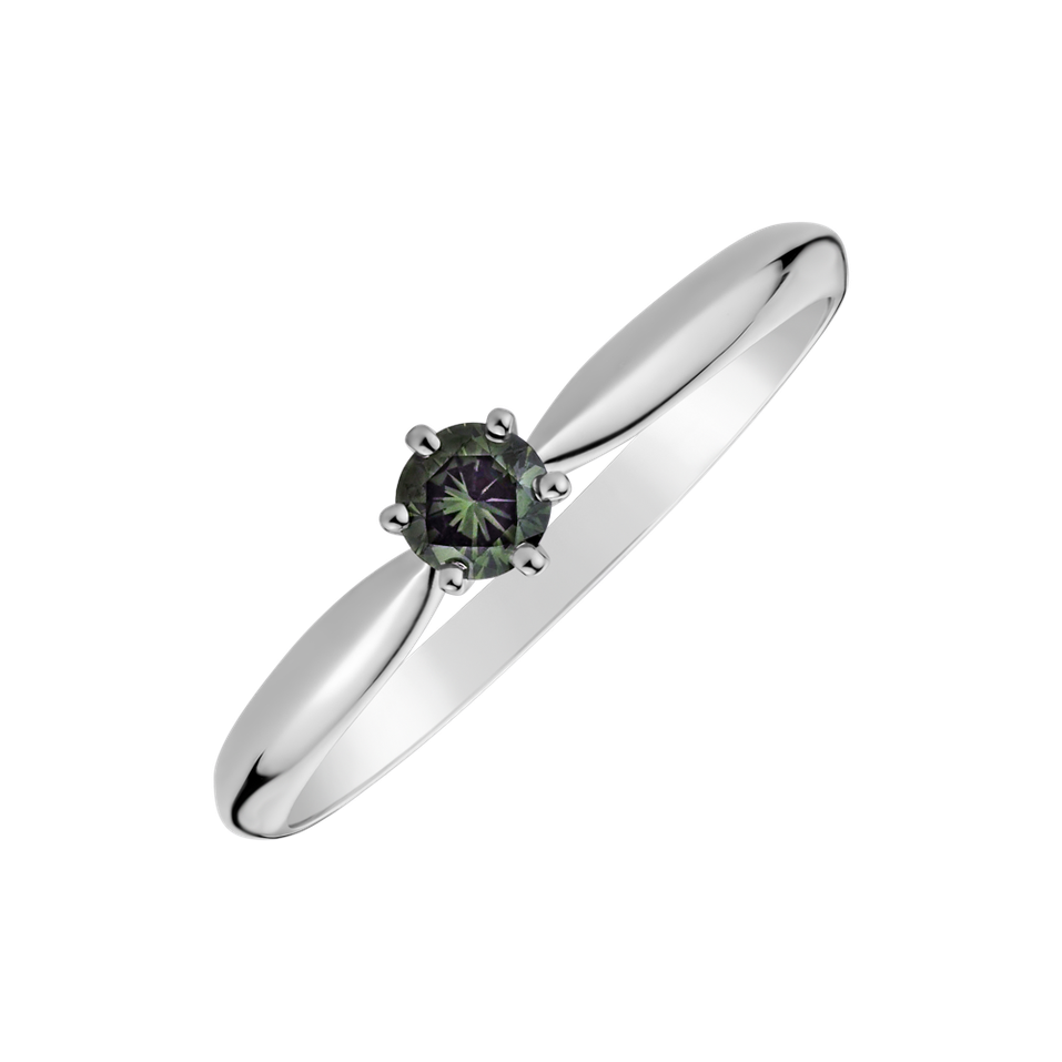 Ring with green diamonds Eternal Joy