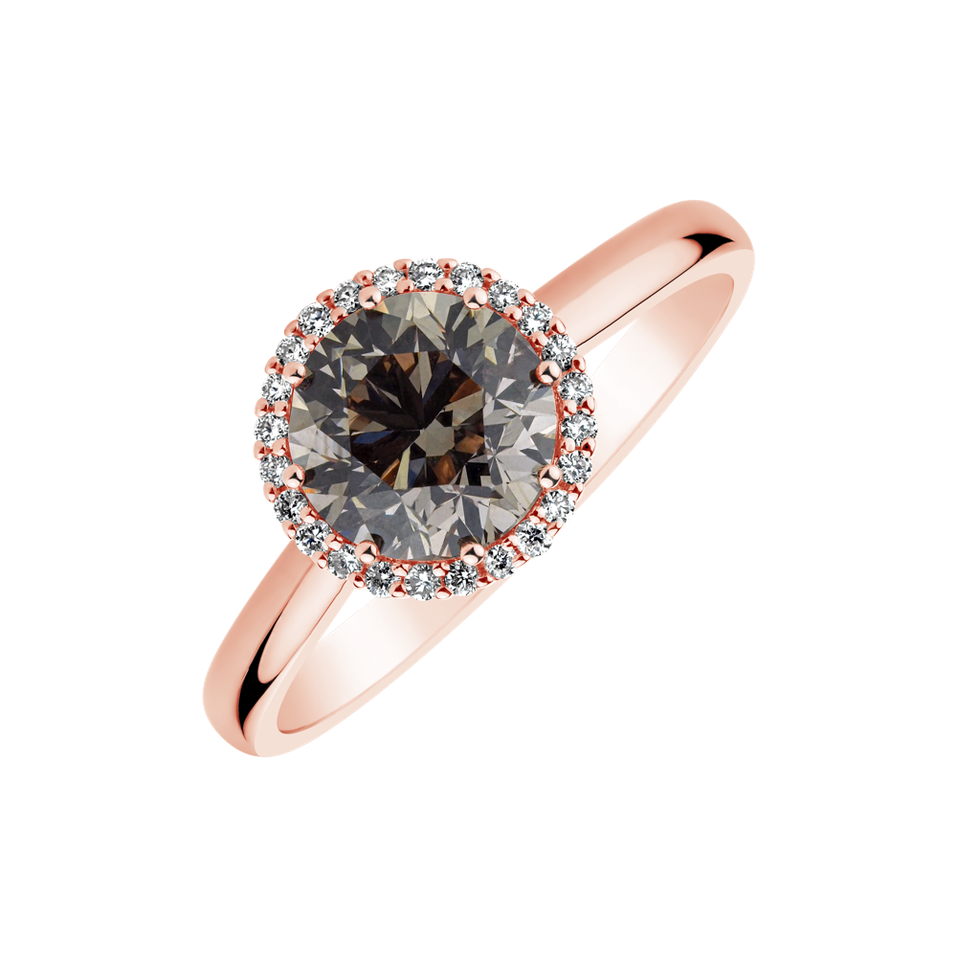 Ring with brown and white diamonds Noble Allure