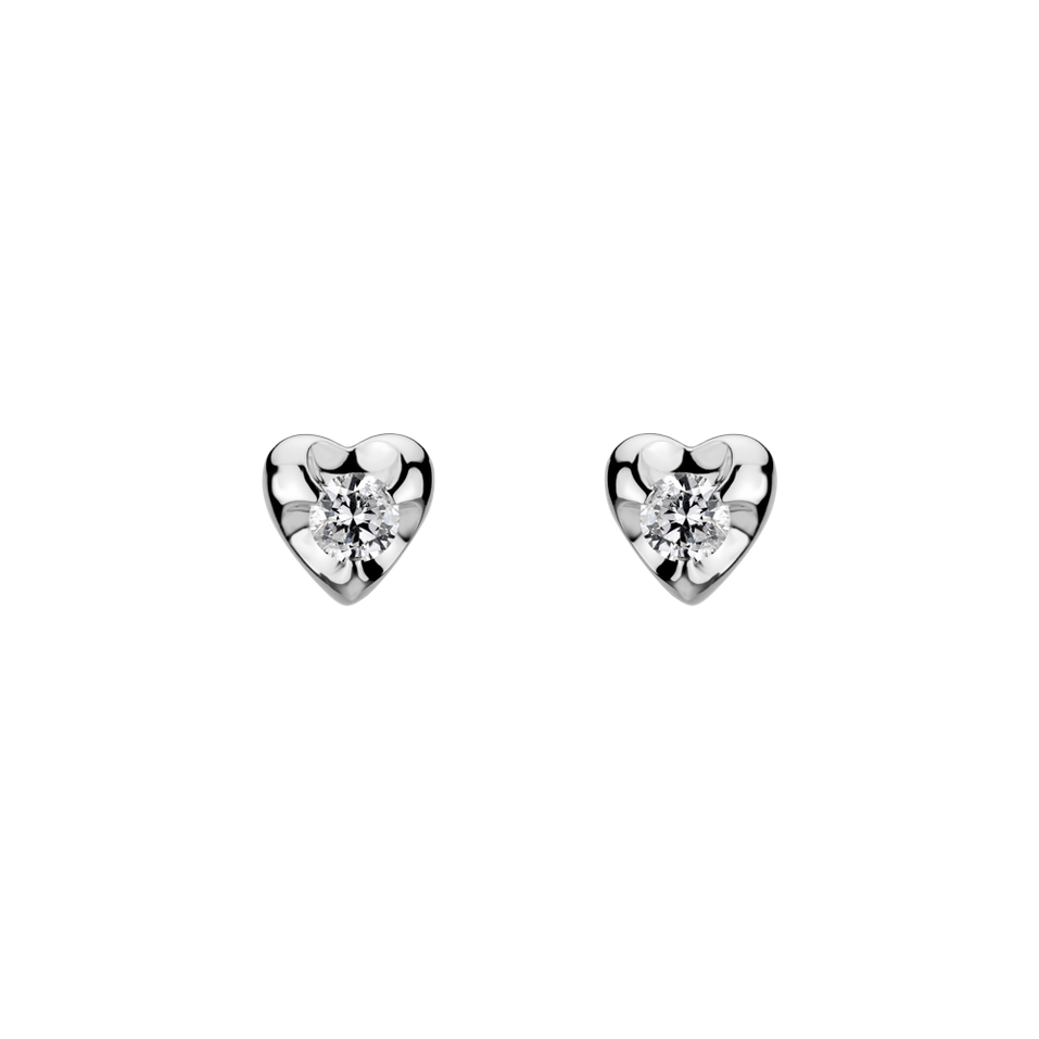 Diamond earrings Full Hearts