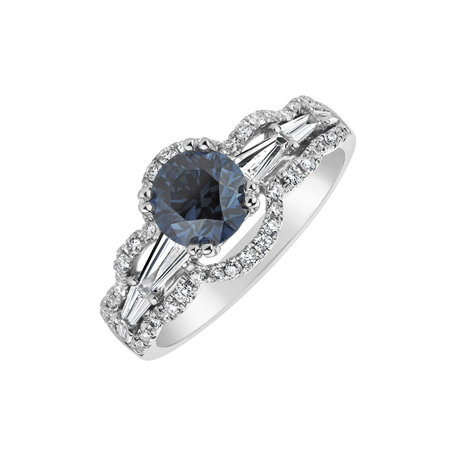 Ring with blue and white diamonds Infinite Focus