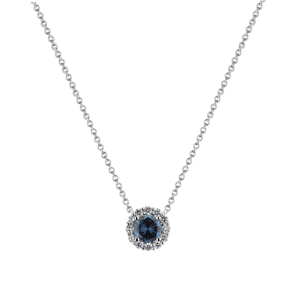 Necklace with blue and white diamonds Dream Sparkle