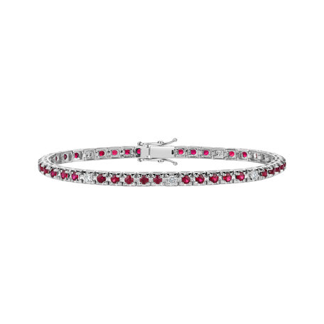 Diamond bracelet with Ruby Ralana