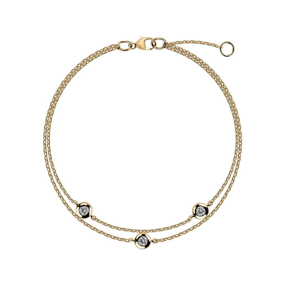 Bracelet with diamonds Triple Dots