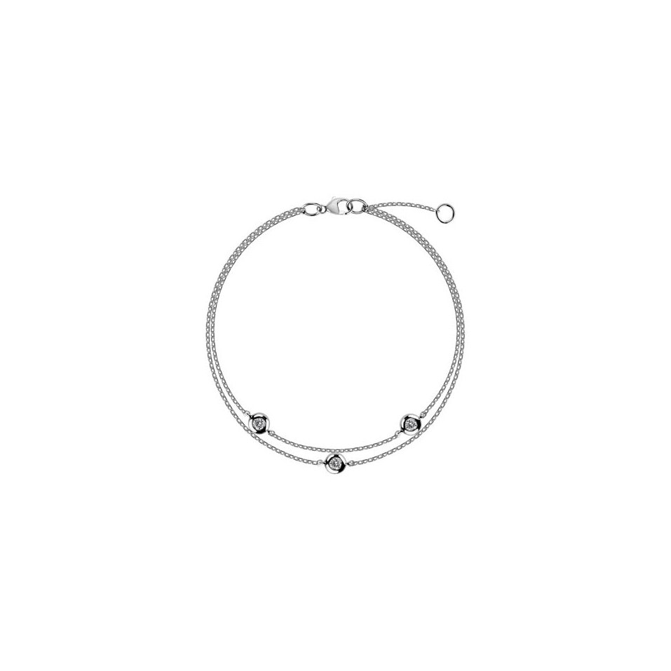 Diamond bracelet Double Dots