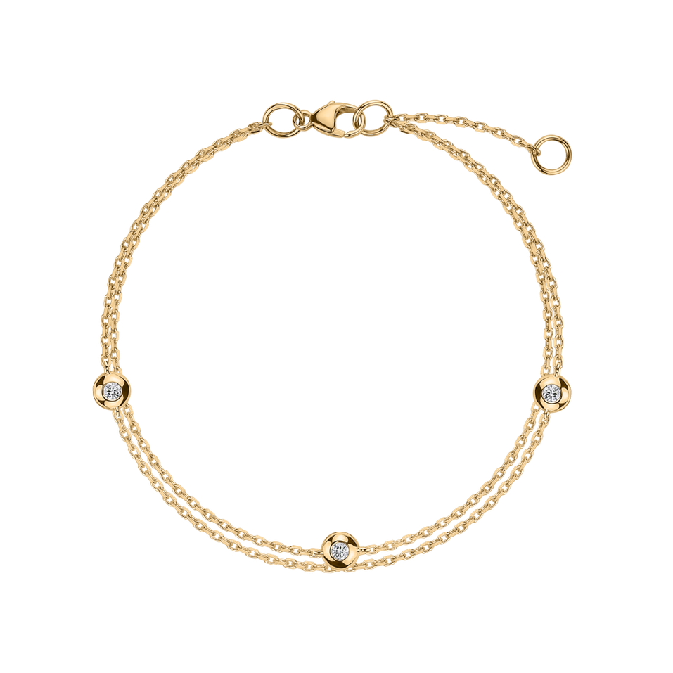 Bracelet with diamonds Triple Dots