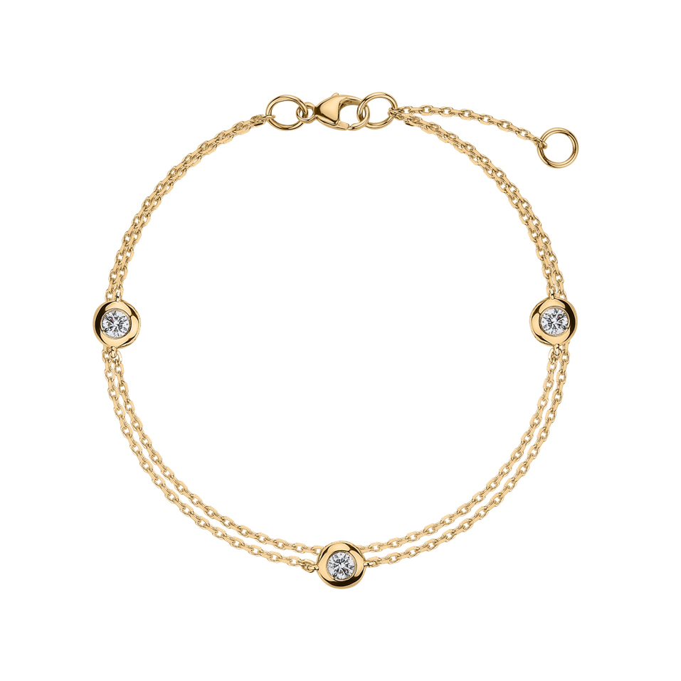 Bracelet with diamonds Triple Dots