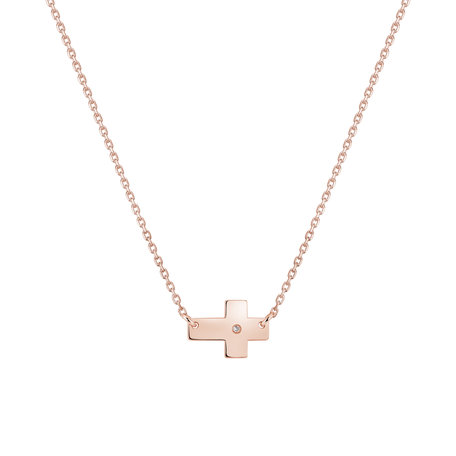 Diamond necklace Cross of Determination