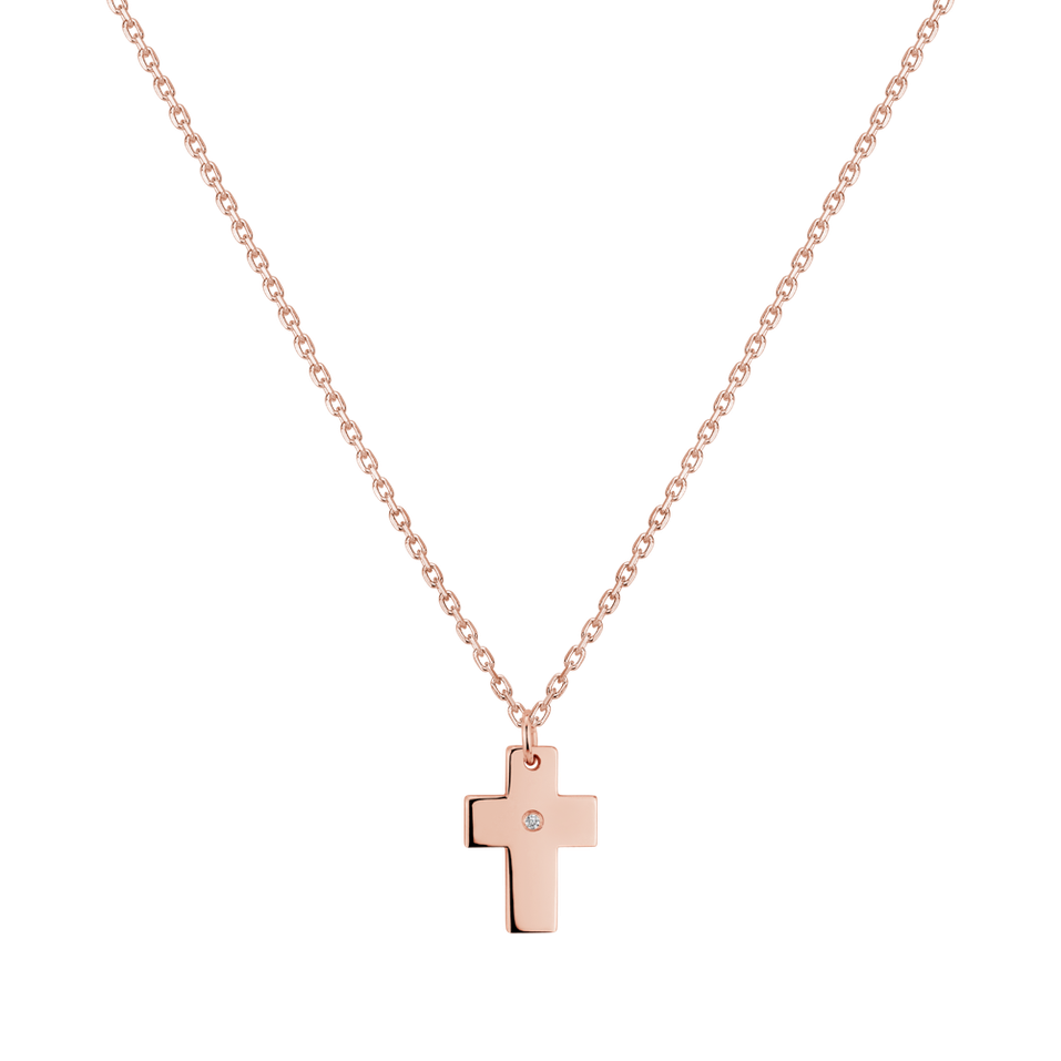 Diamond necklace Cross of Romanticism