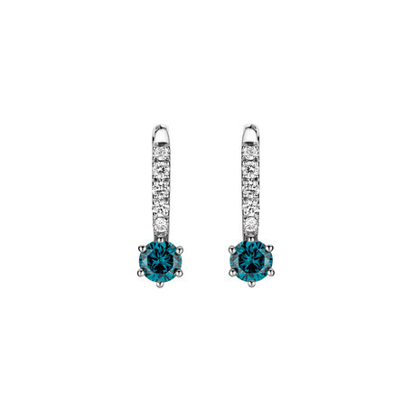 Earrings with blue and white diamonds Essential Glow