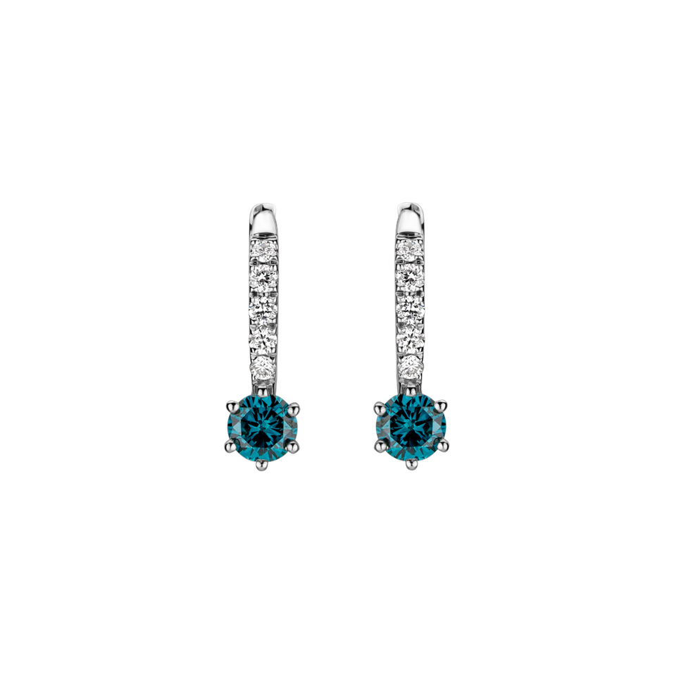 Earrings with blue and white diamonds Essential Glow