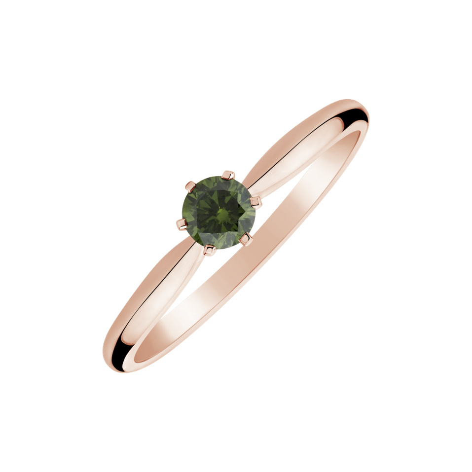 Ring with green diamonds Eternal Joy