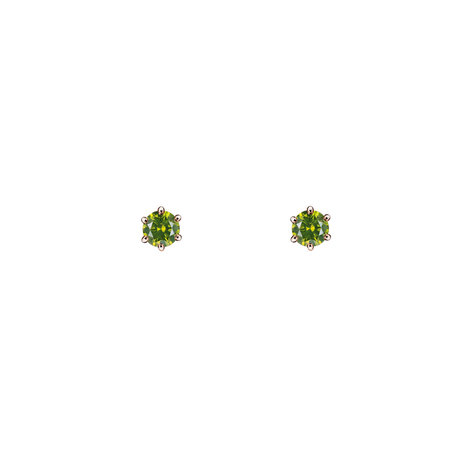 Earrings with green diamonds Vesper Romance