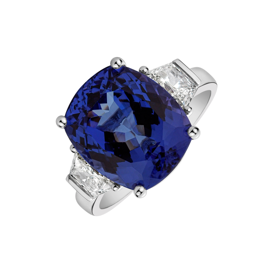 Diamond ring with Tanzanite Lady Tanzanite