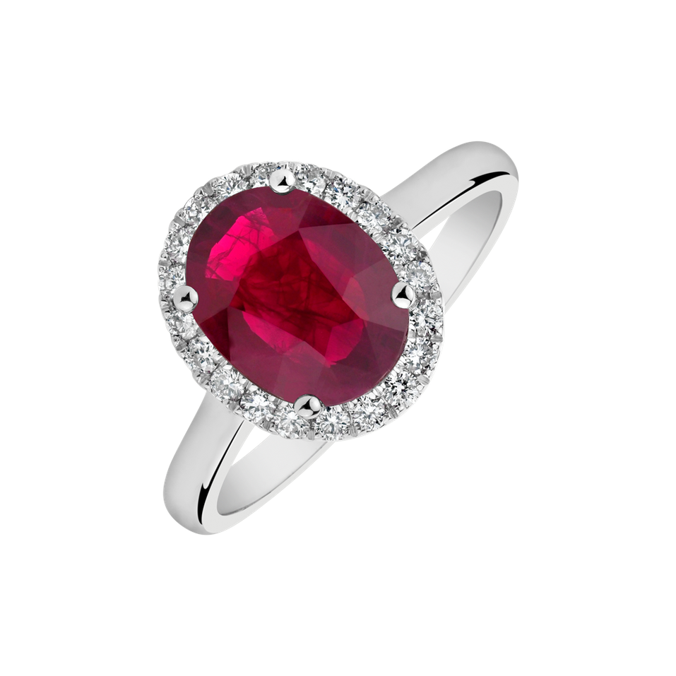 Diamond ring with Ruby Glory Allegory