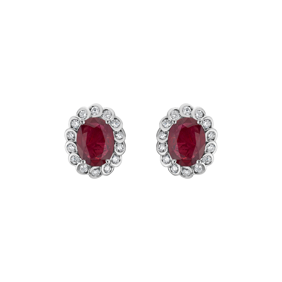 Diamond earrings with Ruby Brilliance