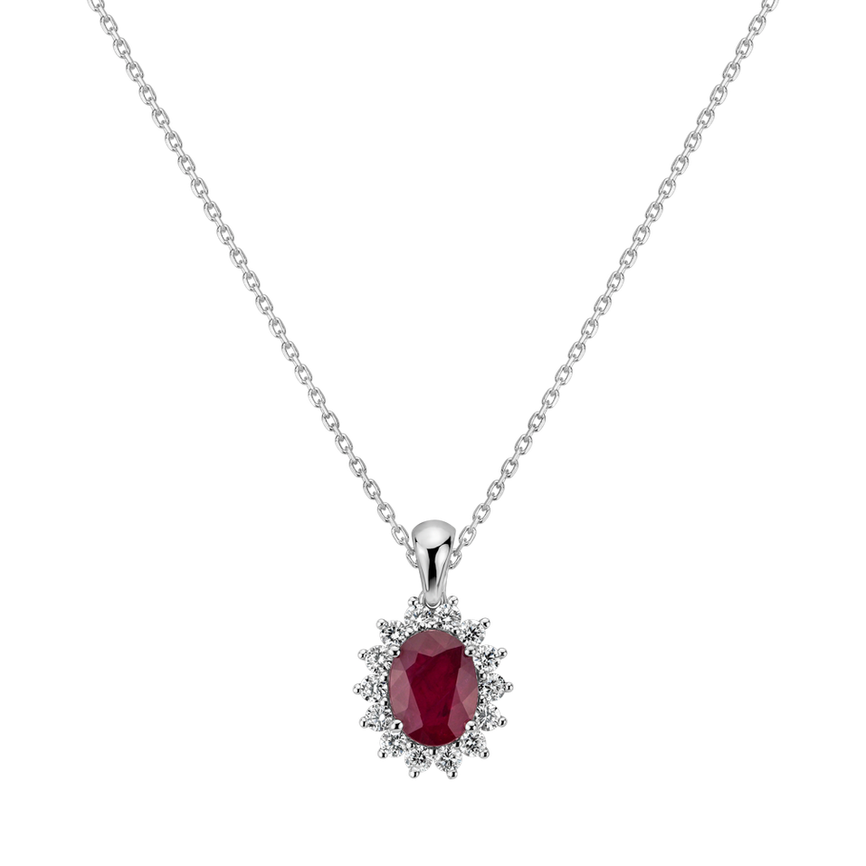 Diamond pendant with Ruby Princess Sparkle