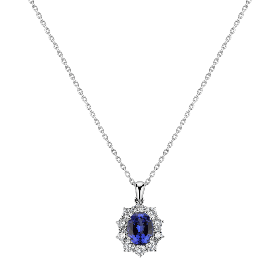 Diamond pendant with Tanzanite Goddess Elegance