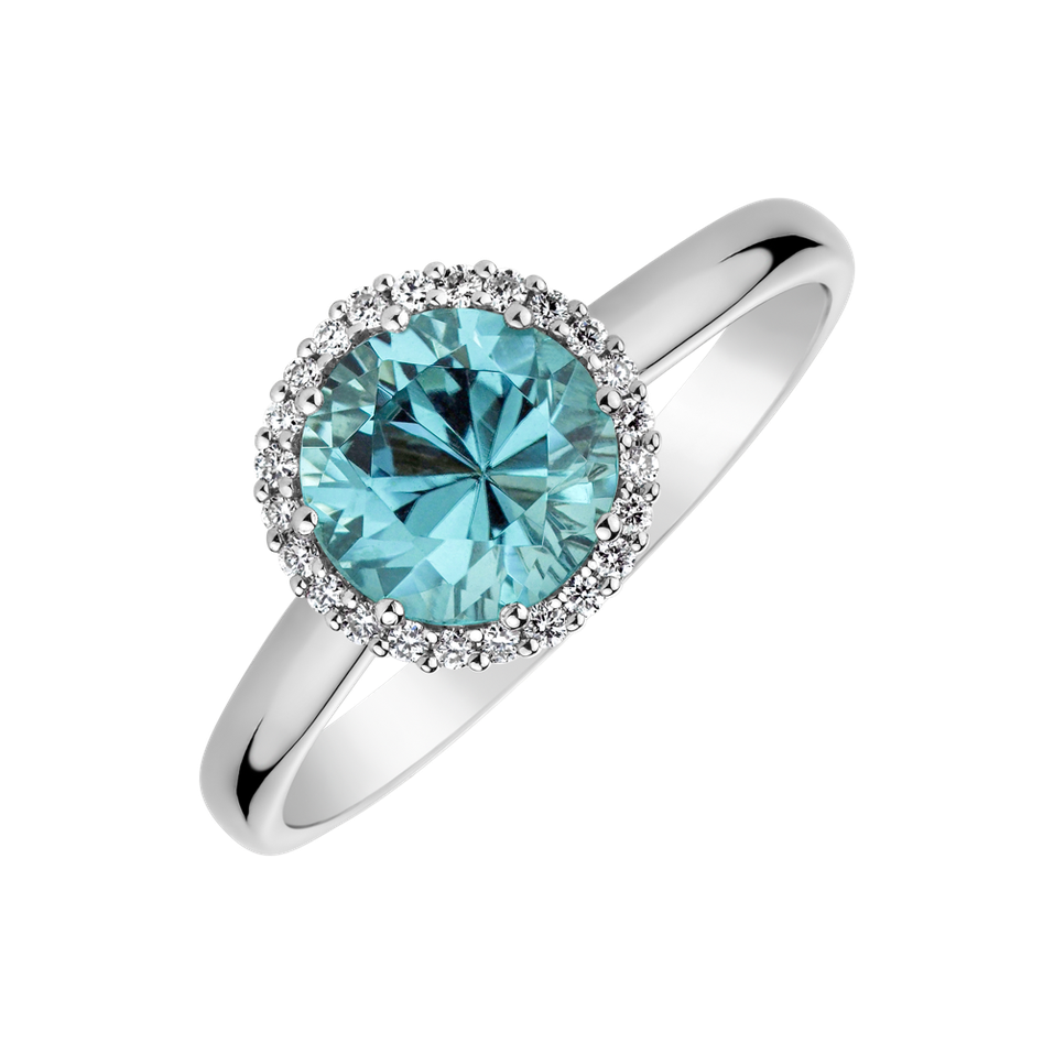 Diamond ring with Tourmalíne Noble Allure