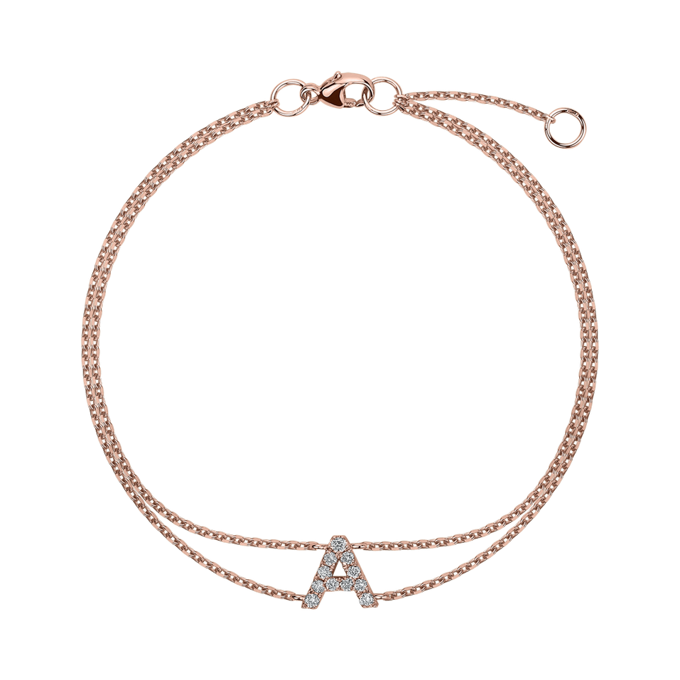 Bracelet with diamonds Alphabet Constellations