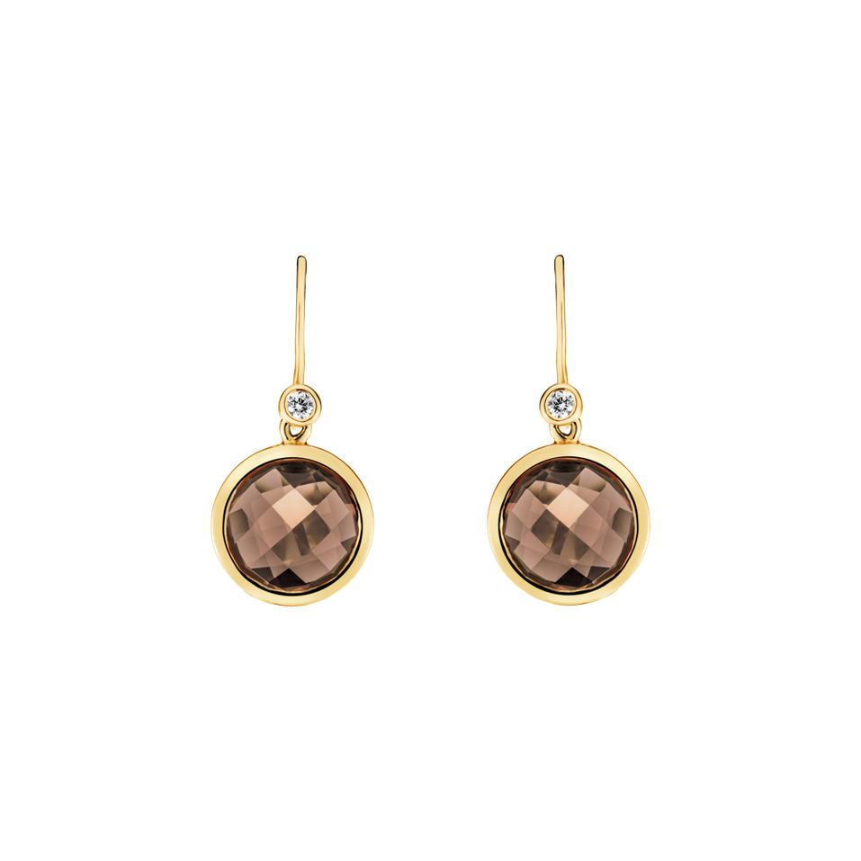 Diamond earrings with Quartz Caissethi