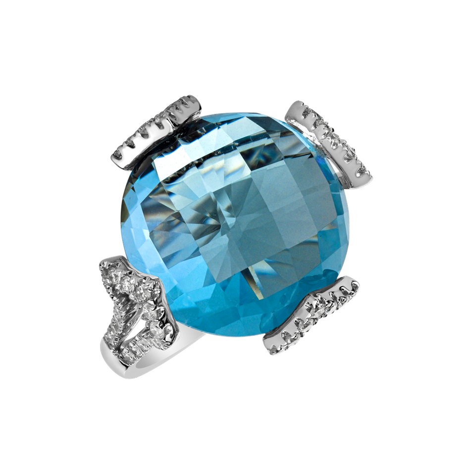 Diamond ring with Topaz High Life