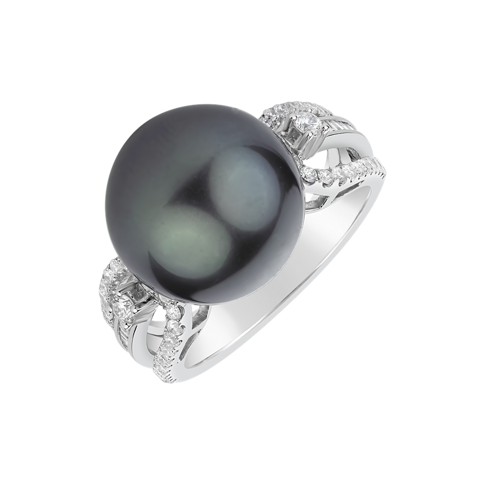 Diamond ring with Pearl Consciousness