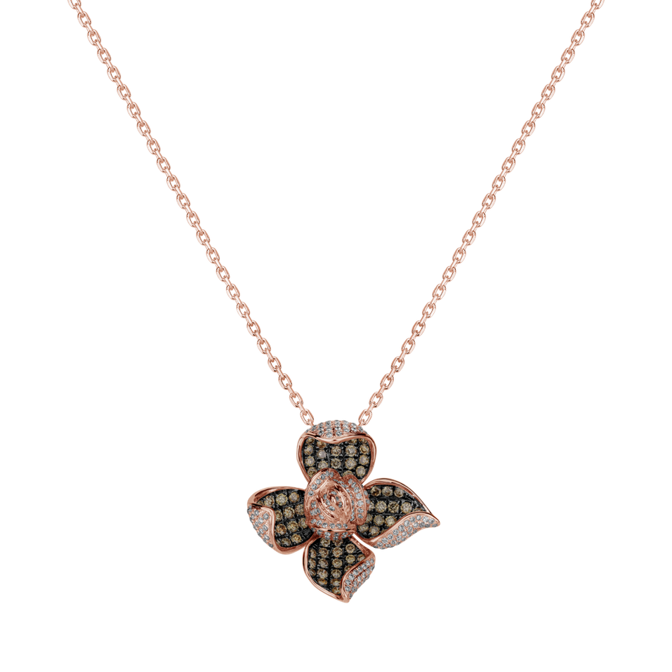 Pendant with brown and white diamonds Tallulah