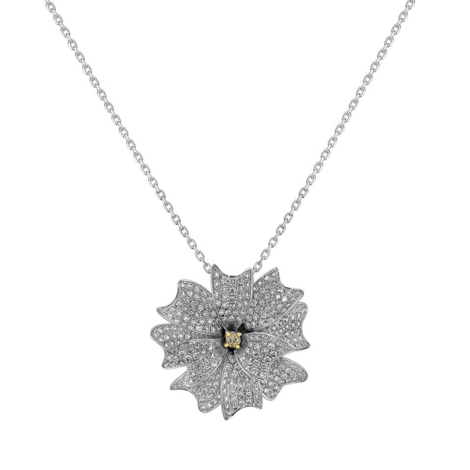 Pendant with yellow and white diamonds Bloom Euphoria