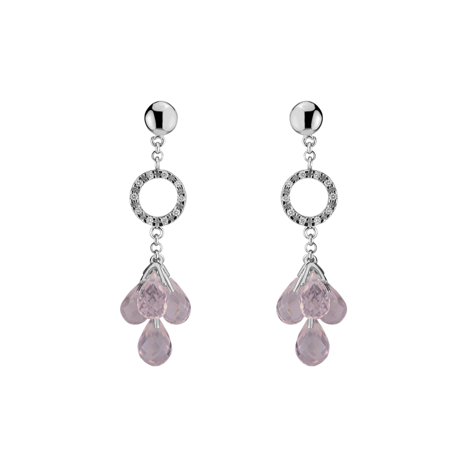 Diamond earrings and Rose Quartz Willoughby