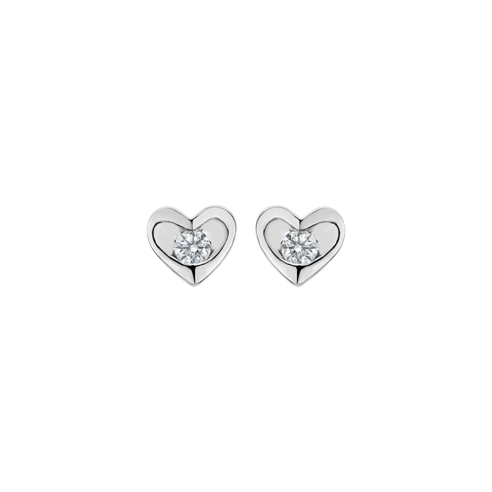 Diamond earrings Love story