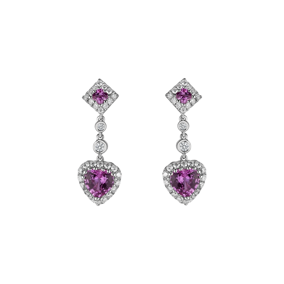 Diamond earrings with Sapphire Teagan