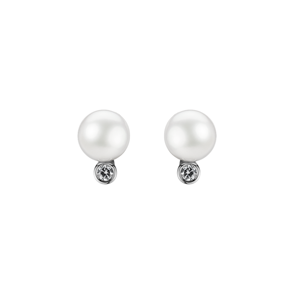 Earrings with Pearl diamonds Living Ocean