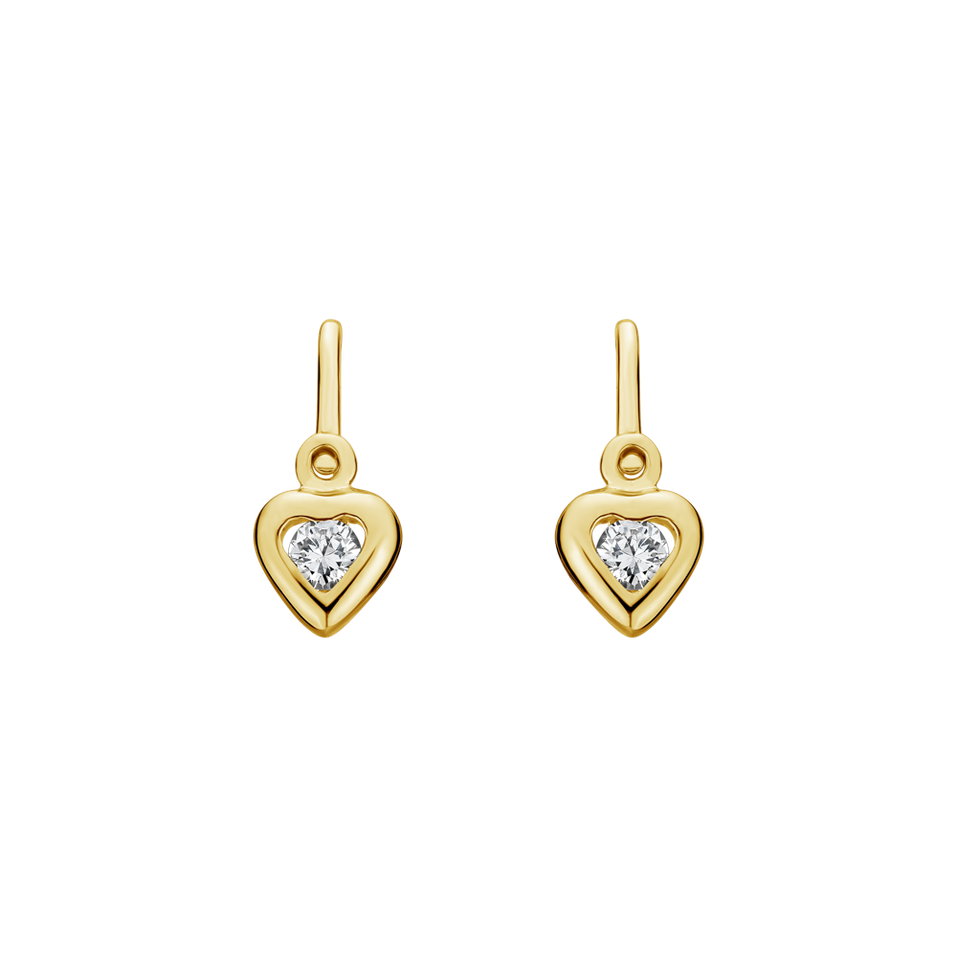 Children's diamond earrings Cute Kid