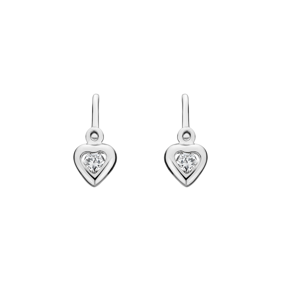 Children's diamond earrings Cute Kid