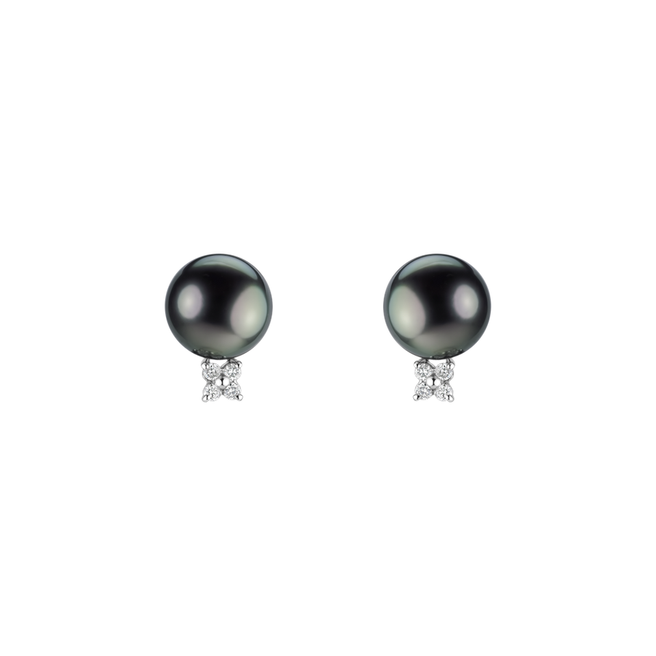 Diamond earrings with Pearl Dune