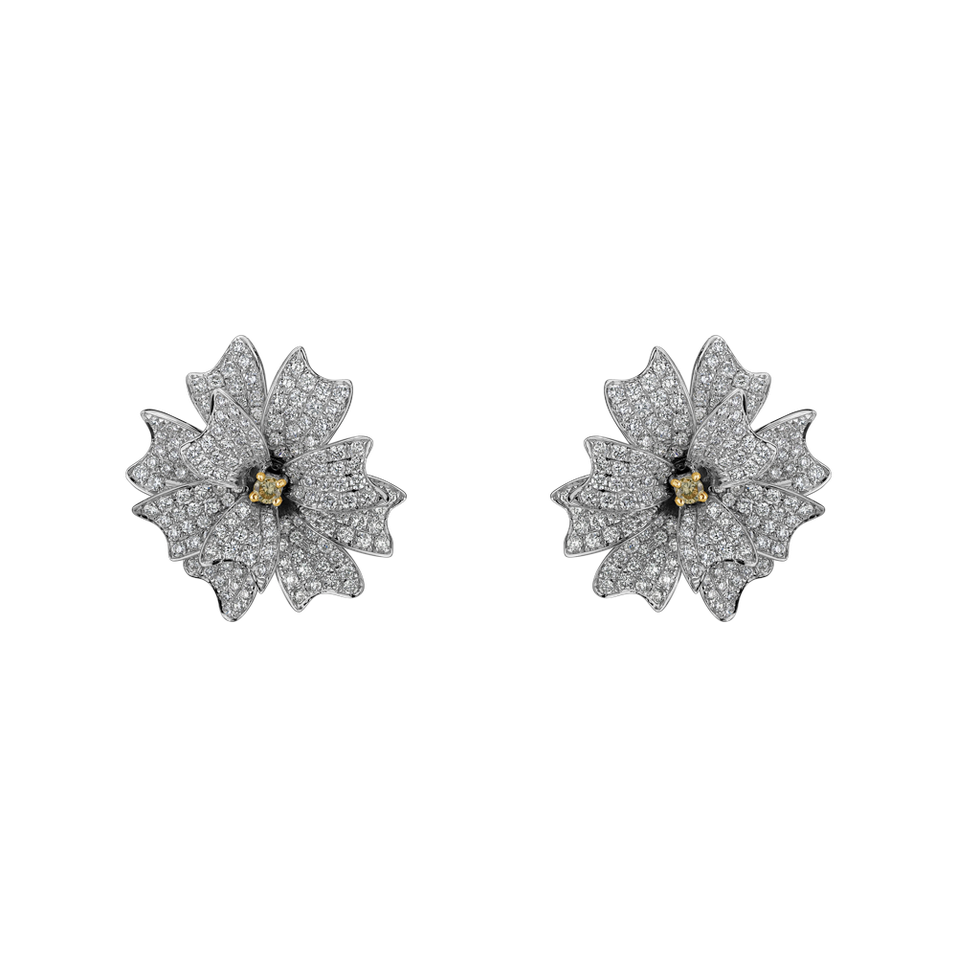 Earrings with brown diamonds Celestial Rose