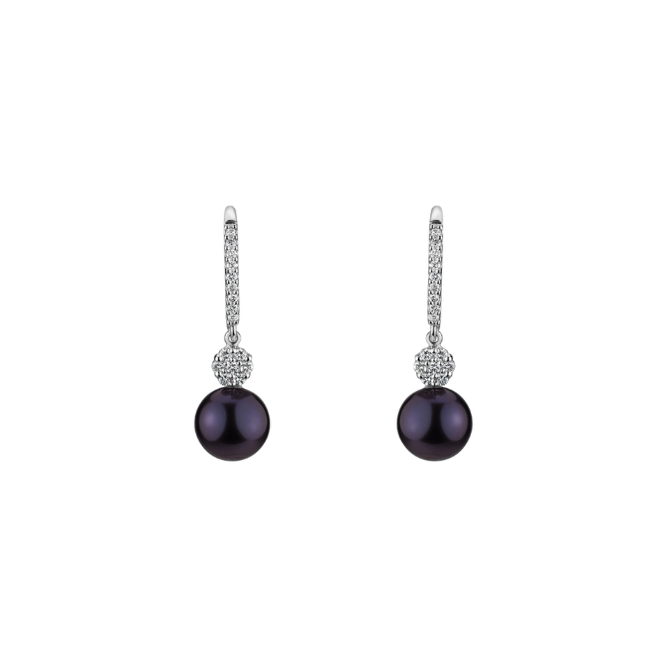 Diamond earrings with Pearl Sea Glory