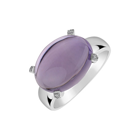 Diamond rings with Amethyst Vie Violette