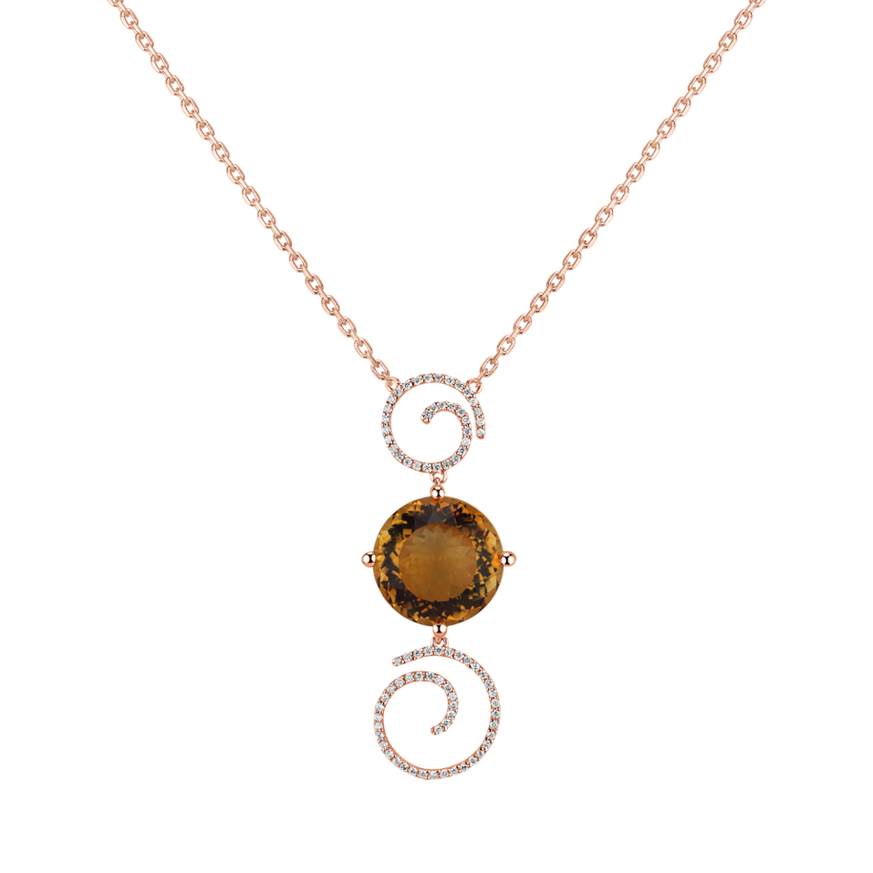 Diamond necklace with Citríne Unique Membership