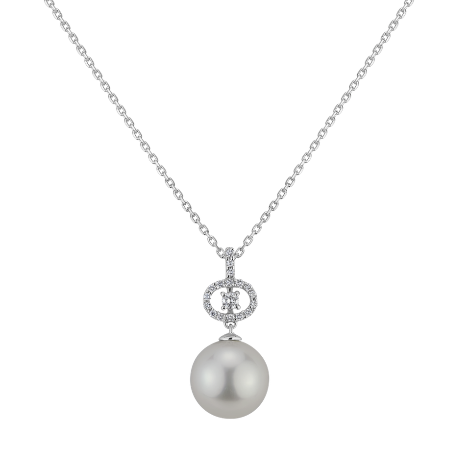 Diamond pendant with Pearl Agneia