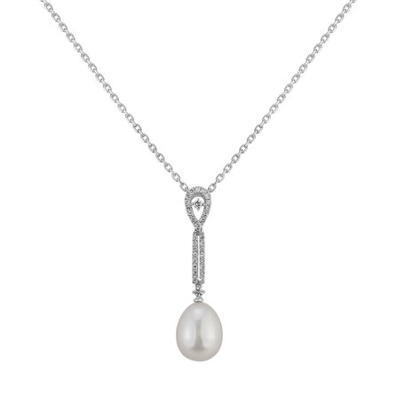 Diamond pendant with Pearl Heavenly Ocean