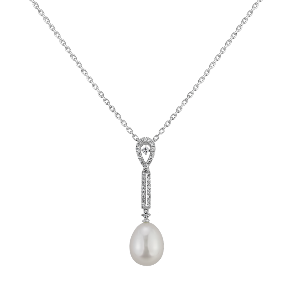 Diamond pendant with Pearl Heavenly Ocean